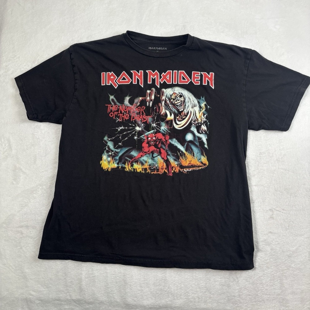 Iron Maiden The Number of the Beast Black SS Graphic Shirt Men's XL